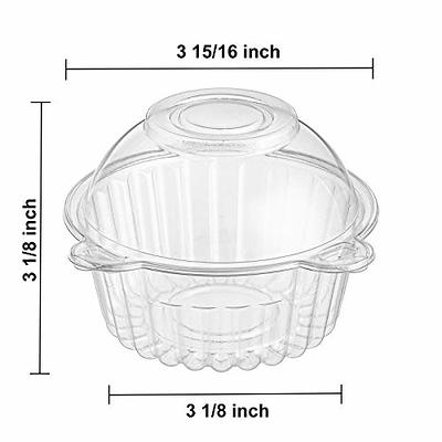 10PCS Individual Plastic Cupcake and Muffin Cup Containers