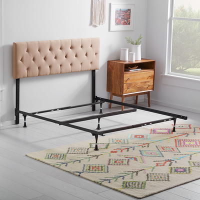 Mainstays 7 Adjustable Metal Bed Frame, Black, Adjusts Twin - Queen, Box  Spring Required 