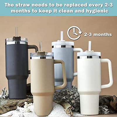 4 PCS Stainless Steel Replacement Straws for Stanley 40oz Cup, Reusable  Straws Compatible with Stanley Adventure Quencher Travel Tumbler, Durable  Cup Straws with Cleaning Brush 