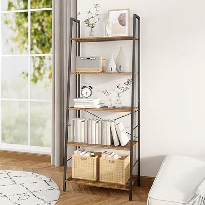 Freestanding Display Rack Tall Wood 4-Tier Bookcase Storage Shelves - Yahoo  Shopping