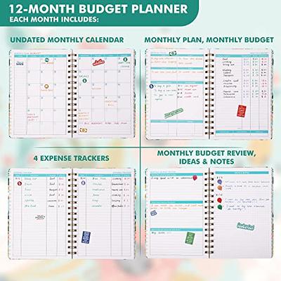 Budget Planner & Budget Book - 12-Month Finance Planner, Monthly Bill Organizer, Budget, Debt, Saving & Expense Tracker with Budget Stickers - Track