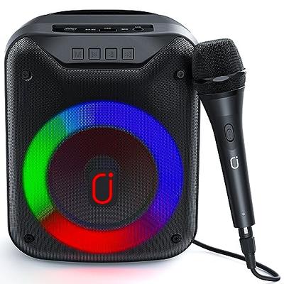  Karaoke Machine for Adults and Kids,Portable Bluetooth 2  Wireless Karaoke Microphone with Holder/USB/TF Card/AUX-in, PA Speaker  System for Home Party, Picnic,Car,Outdoor/Indoor : Musical Instruments