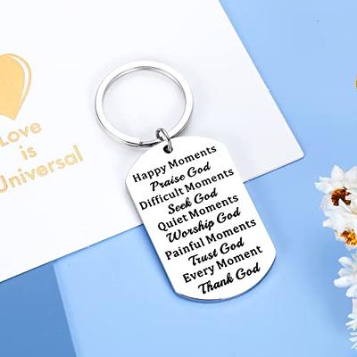  Yeaqee Christian Gifts Include Bible Verse Keychain  Religious Inspirational Keychain Bible Verse Retractable Pens Gift Bags