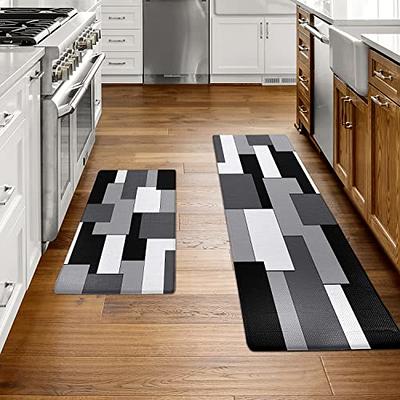 Modern Kitchen Mat, Cushioned Anti-fatigue Kitchen Rug, Non Slip