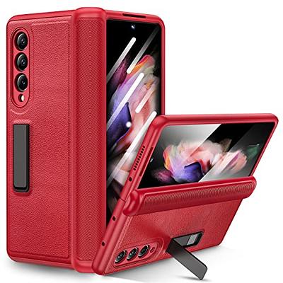  YQODSZ for Samsung Galaxy Z Fold 5 Metal Case with Fold5 S Pen  Holder, Rugged Heavy Duty Z Fold 5 Case Screen Protector Kickstand  Full-Body Protection Z Fold 5 5g Phone