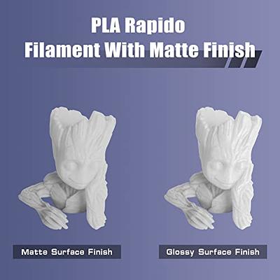 R QIDI TECHNOLOGY Matte PLA Filament 1.75mm, 3D Printer Filament PLA Rapido  Matte 1kg Spool (2.2lbs), Suitable for Hyper Speed Printing, 3D Printing  Filament Fit Most FDM 3D Printers, Matte Black 