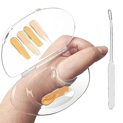 1pc Square-Shaped Clear Acrylic Makeup Mixing Palette Nail-Art Mixing  Blending Makeup Tools With Spatula For Foundation, Eyeshadow, Eyelash,  Lipsticks, Nail Art