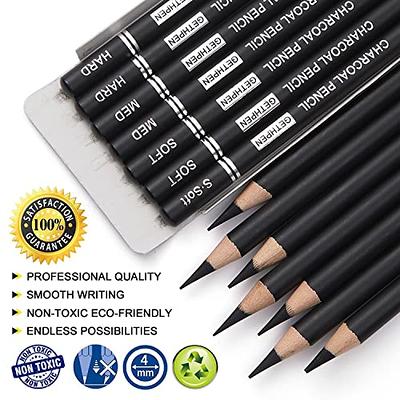 PANDAFLY Professional Drawing Sketching Pencil Set - 12 Pieces