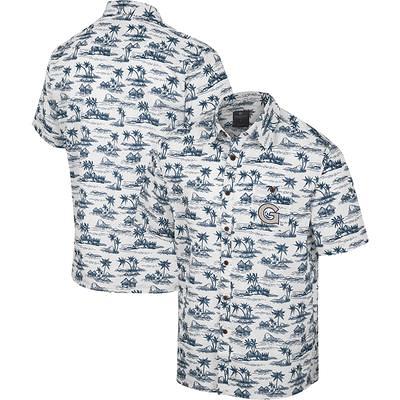 Men's Boston Red Sox Tommy Bahama Navy Big & Tall Luminescent Fronds Camp  IslandZone Button-Up Shirt