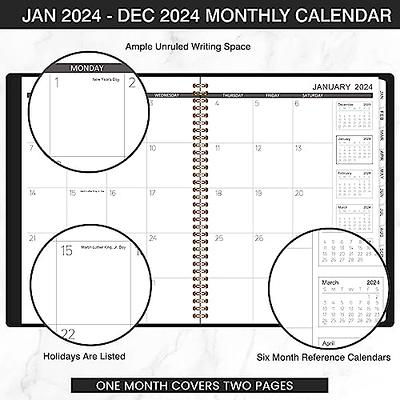 Franklincovey - Original Two-Page Monthly Calendar Tabs (Pocket, Jan 2024 - Dec 2024)