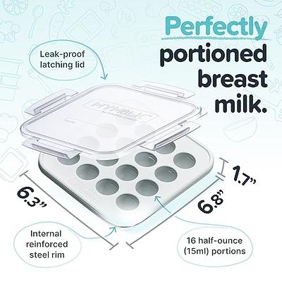 haakaa Silicone Freezer Tray,Ice Cube Trays with Lid,Perfect for Baby Food  and Breast Milk Freezer, Vegetable & Fruit Purees,6 x 2 oz, Blush