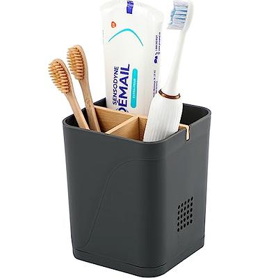 HBlife Toothbrush Holder Wall Mounted for Bathrooms, 4 Cups Bathroom  Toothbrush Organizer Tooth Brushing Holder with Storage Tray, Toothpaste  Dispenser, 4 Brush Slots with Cover and 1 Cosmetic Drawer - Yahoo Shopping