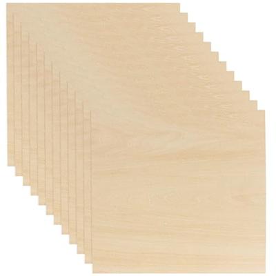 Thin Wood Sheets for Crafts, Wood Burning, Basswood Plywood (8 x 8