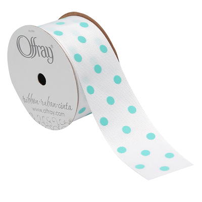 Offray Grosgrain Ribbon - 3/8 x 21ft - White