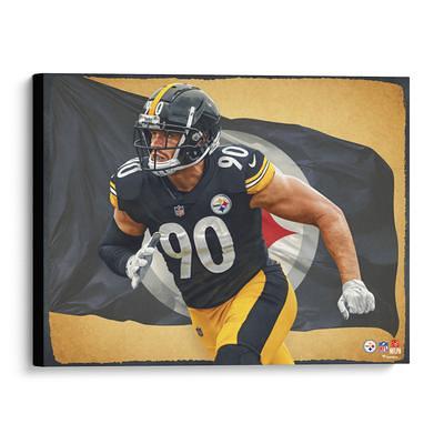 T.J. Watt Pittsburgh Steelers Autographed 2017 Panini Donruss Press Proof  Blue #372 Beckett Fanatics Witnessed Authenticated 9/10 Rookie Card