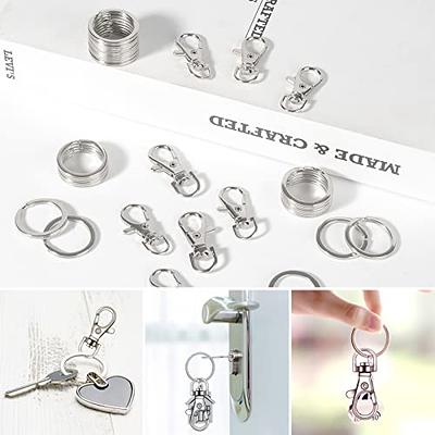 110PCS Premium Swivel Snap Hooks with Key Rings, Metal Swivel