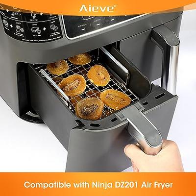 BYKITCHEN Air Fryer Disposable Paper Liner for Ninja Dual Air Fryer, Set of  100, Rectangle Air Fryer Liners Compatible with Double Air Fryer, Ninja