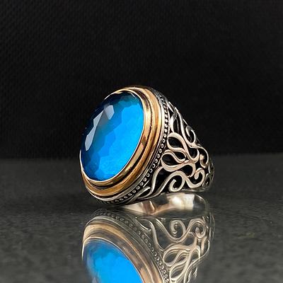 925 Sterling Silver Ring Original Black Onyx Stone For Men's Turkish  Jewelry | eBay