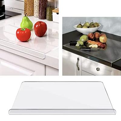 Clear Acrylic Cutting Board with Lip for Kitchen Counter - Food