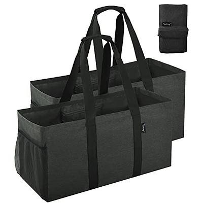 LHZK Standing Extra Large Utility Tote Bag with Metal Wire Frame and the  Sides Rinforced, Large Collapsible Tote