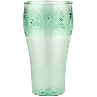 Red Coca-Cola Plastic Pebbled 24 oz Tumbler - 72/Case