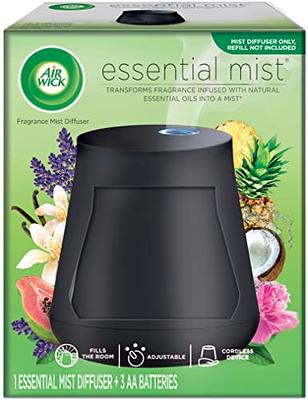 Air Wick Essential Mist Starter Kit (Diffuser + Refill), Apple Cinnamon,  Fall Scent, Fall Spray, Essential Oils Diffuser, Air Freshener Black