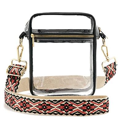 Clear Crossbody Bags for Women, Stadium Approved Clear Messenger Bags Clear  Bags with Adjustable Straps Colorful