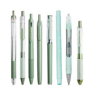 Temiary 5Pcs 0.5mm Retractable Aesthetic Gel Ink Pens, Cute Gel