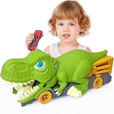 Aykzaqe Dinosaur Eating Cars Transport Truck Carrier Gift Toys for 3 Year  Old Boys Toys for