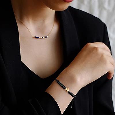 Buy Jyokrish Handmade Alloy Hanging Heart Black Beads Chain Bracelet for  Girls/Women | Free Size |Pack of 1 |Workwear| hand Band at Amazon.in