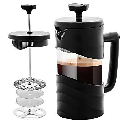 PARACITY French Press Coffee/Tea Maker, Camping Mini Coffee/Tea Press of  304 Stainless Steel Filter and Heat Resistant Glass, Cold Brew Coffee Maker  12OZ for Travel& Home Gift(White) - Yahoo Shopping