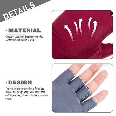 BESPORTBLE Fingerless Gloves 5 Pairs Fishing Gloves Sun Fingerless