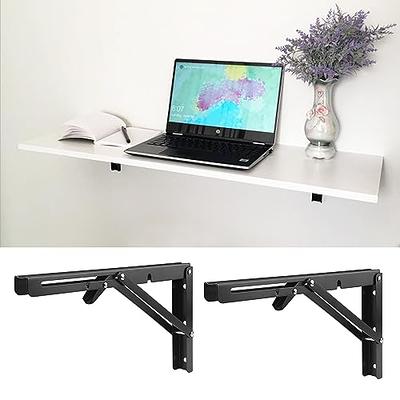 3 Pairs 6 PCS 12 Inch Folding Shelf Brackets,Metal Collapsible