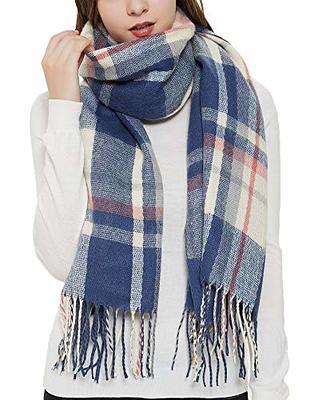 Wander Agio Women's Warm Long Scarves Winter Scarfs Pure Color Scarf Tassel  Black at  Women's Clothing store
