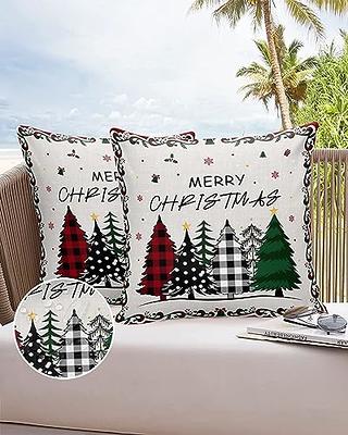  1 Pack Outdoor Waterproof Throw Pillows,Christmas