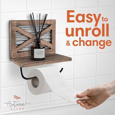 Autumn Alley Rustic Farmhouse Toilet Paper Holder with Shelf - Rustic  Farmhouse Bathroom Decor - Farmhouse Bathroom Accessories and Western  Bathroom Decor Wall Mounted, Brown Wood - Yahoo Shopping