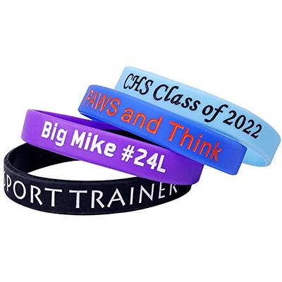 Custom Silicone Wristbands -Personalize Rubber Bracelets Events Gifts  Motivation