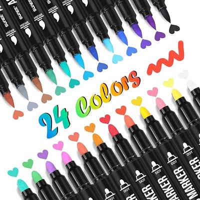 Shuttle Art 60 Colors Dual Tip Acrylic Paint Markers, Brush Tip and Fine  Tip Acrylic Paint Pens for Rock Painting, Ceramic, Wood, Canvas, Plastic