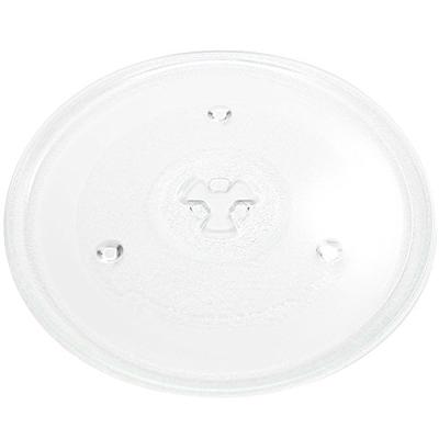 12.5'' Microwave Glass Plate Turntable Replacement 12 1/2 for 3 Part  Bushing Couplers Centerpieces, Round Rotating Dish Tray for Microwaves 