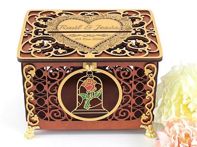 Gold Wedding Card Holder Post Box // Wedding Card Box // 