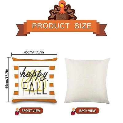 Farmhouse Fall Throw Pillow Covers 18x18 Set of 4, Autumn Pumpkin  Decorative Pillow Covers, Thanksgiving Pillows Cases Harvest Cushion Cases  for Couch