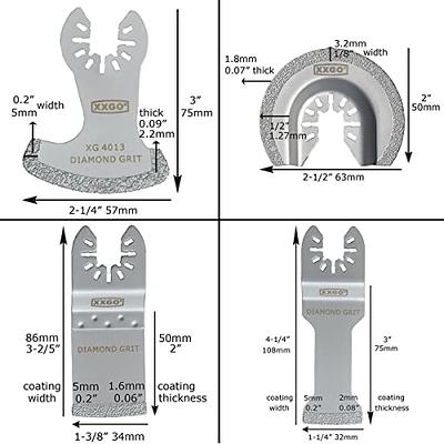 XXGO 7 Pcs Titanium Diamond Oscillating Tool Blades for Grout 