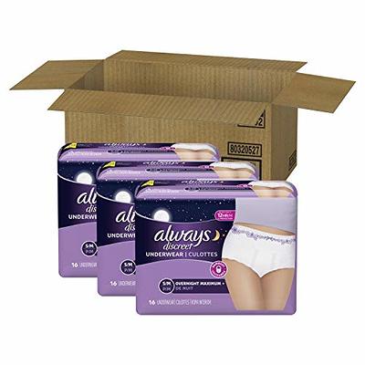 Small Overnight Depends Women's - Night Defense Incontinence Underwear,pack  of 16