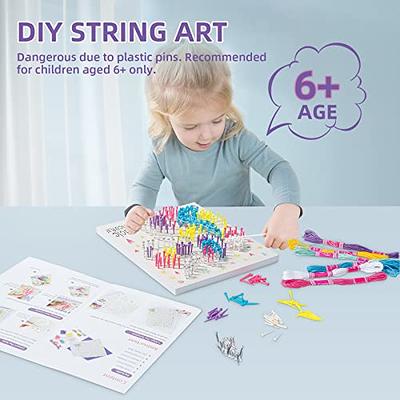 ESOXOFFORE 3D String Art Kit for Kids,Christmas Birthday Gifts for 8 9 10  11 12 Year Old Girls Boys,Arts and Crafts for Girls Ages 8-12 Heart Star