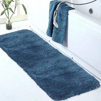 AMOAMI Upgraded Waffle Bath Mat, Super Absorbent Non Slip Bath Mats for  Bathroom Floor, Machine Washable Bathroom Rugs with Tassels, Rubber Backed