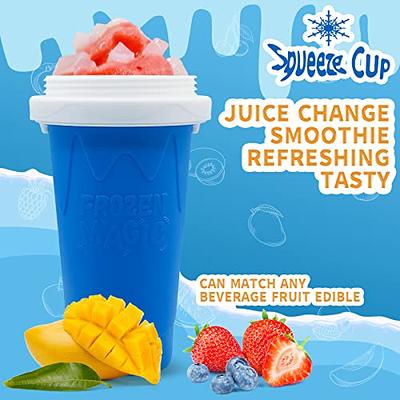 Slushie Maker Cup, Smoothie Silicon Cup, Frozen Magic Squeeze Cup