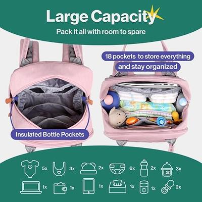 BabbleRoo Baby Changing Backpack with Changing Mat - Large