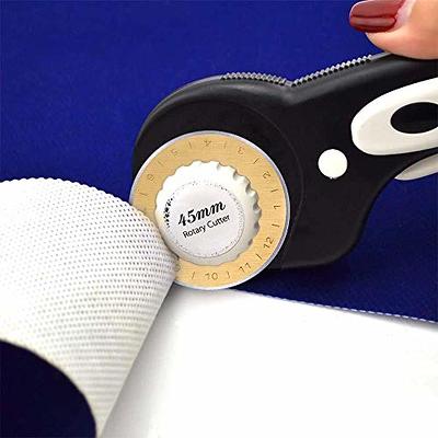 45mm Rotary Cutter with 5 Pcs Rotary Cutter Blades and A5 Cutting Mat,  Rotary Cutter for