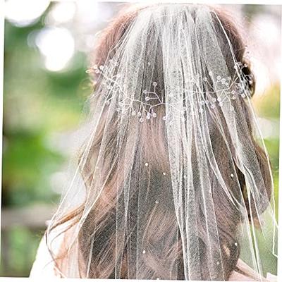 Beavorty Bridal Short Veil Rose Gold Party Decorations Wedding