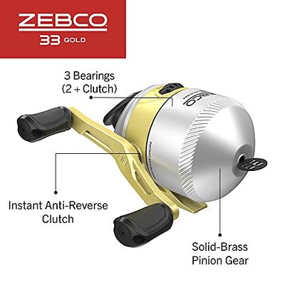 Zebco 33 Gold Max Spincast Reel and Fishing Rod Combo, 6-Foot 6-Inch  2-Piece Fiberglass Rod with Cork Handle, Quickset Anti-Reverse Fishing Reel,  Silver/Gold - Yahoo Shopping